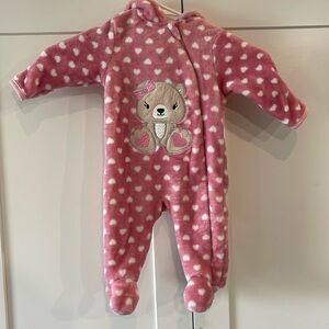 Little joy fuzzy hooded onsie 0-3mo